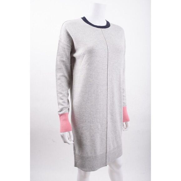 Boden Womens Knit Sweater Dress UK 8 US 4 Gray Knee Length Colorblock NWT - Picture 2 of 6
